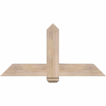 Ekena Millwork Eugene Smooth Timber Gable Bracket, Douglas Fir, 48"W x 24"H x 5 1/2"D x 5 1/2"F, 12/12 Pitch GBW048X24X0606EUG00SDF